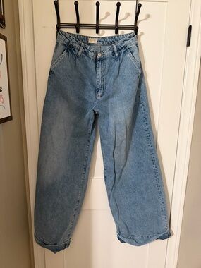Pilcro Light Blue Wide Leg Jeans